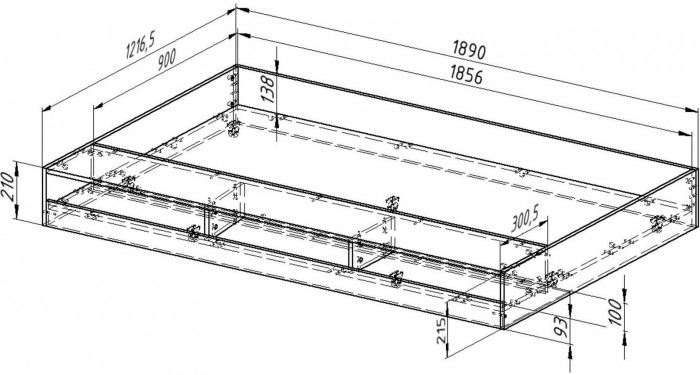 Двухъярусная кровать Гранада 1КВ (Ясень шимо светлый, Белый)