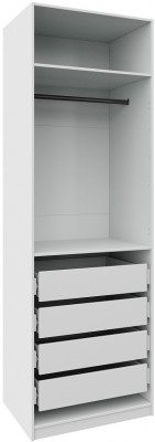 Гардеробная Квадро комплект (750) 4, Белый