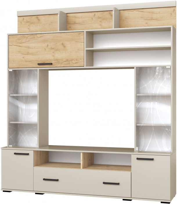 Модульная гостиная Оскар-18, композиция 2, Кашемир/Крафт золотой