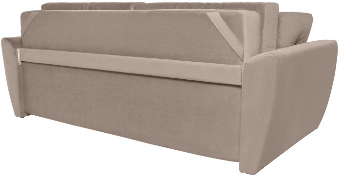 Диван-кровать Амстердам Люкс, 160х195, еврокнижка, пружинный блок, велюр, бежевый
