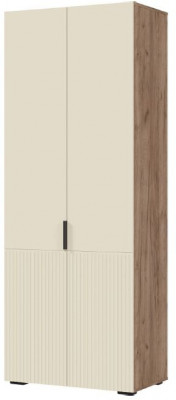 СОНАТА ШК 02 Шкаф 2-х створчатый (800х2100х460) Фасад МДФ МОНО КЕРАМИКА/Корпус ДУБ КРАФТ ТАБАЧНЫЙ