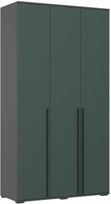Норд Шкаф 3-х створчатый 1200, Графит/Изумрудный