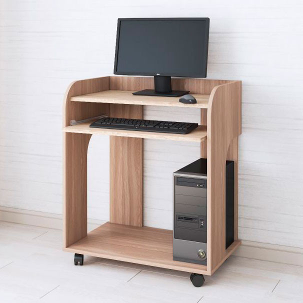 Стол компьютерный Грета-10 (700*820*450) ясень шимо/дуб сонома