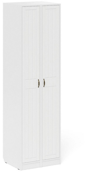 Прихожая П-6-500 Пенал + Пенал, белая шагрень/фасады МДФ белое дерево фрезеровка прованс