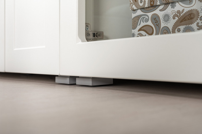 Остин 16.394.03 Шкаф-витрина(пенал), цвет белый шагрень/дуб крафт золотой, ШхГхВ 40х41,8х229,8 см., универсальная сборка