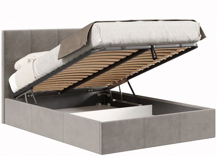 Кровать с подъёмным механизмом 1800 Марсель, пепел