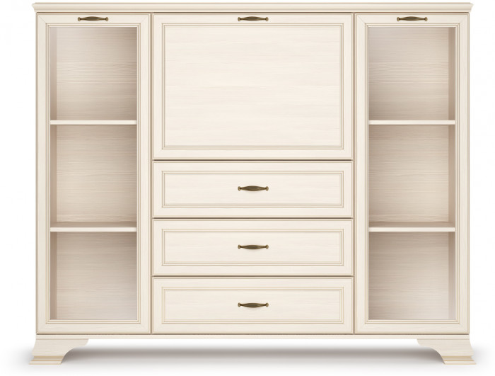 Шкаф низкий (2 стеклодвери) Сиена