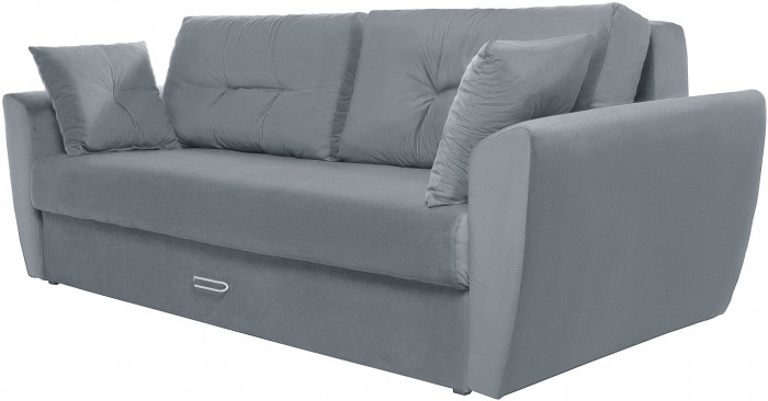 Диван-кровать Амстердам Люкс, 160х195, еврокнижка, независимый пружинный блок, велюр, серый