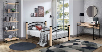 Спальня Скарлетт 1 710 Дуб сонома/Черный