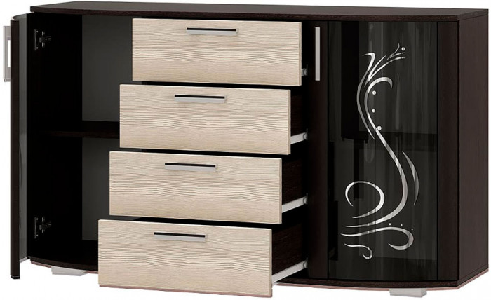 Комод "Грация" (1300х770х442) венге/лоредо