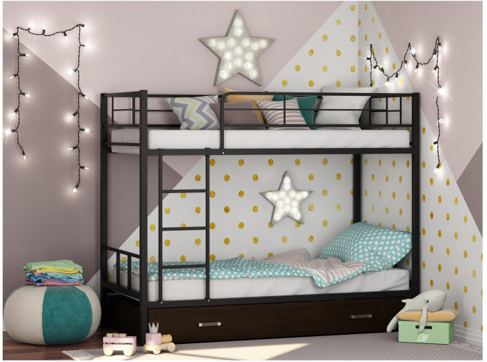 Двухъярусная кровать Севилья 2Я (Коричневый, Крем)