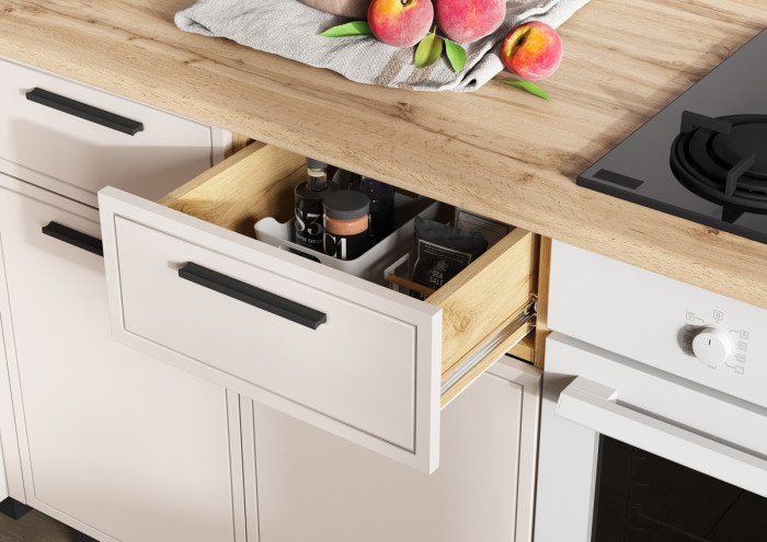 Кухня Бьянка 1,2х2,8м, Крафт золотой/Кашемир