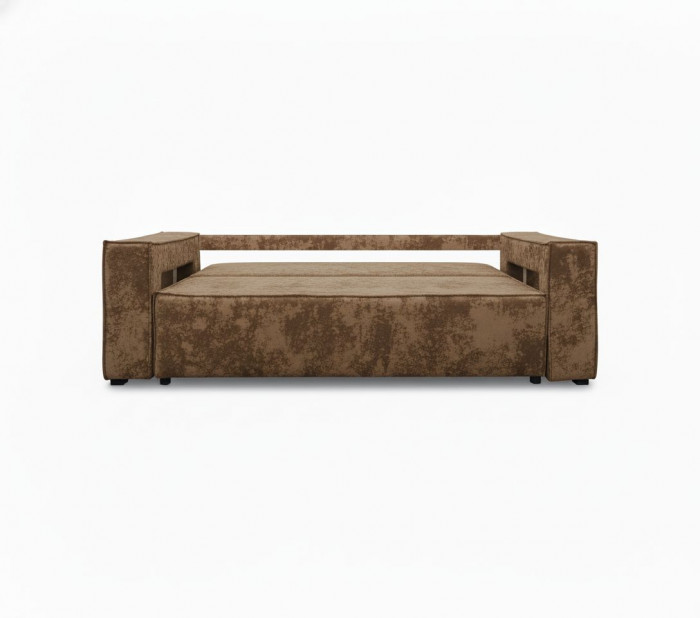 Диван-кровать Лофт Люкс Плюш с подсветкой, еврокнижка, пружинный блок, 140х195, коричневый