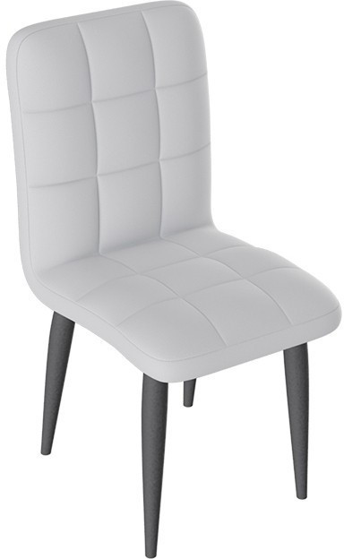 Франк ДП 2-17 Стул (конус) (Черный матовый/Кожзам Белый)