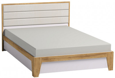 Кровать с ортопедическим основанием (металл) Айрис 307 Люкс 160х200, дуб