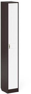 Прихожая П-6-350 Пенал, цвет венге/фасады МДФ белое дерево фрезеровка прованс, ШхГхВ 30х35х210 см., универсальная сборка