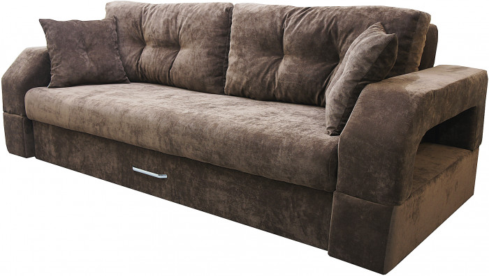 Диван-кровать Манчестер, еврокнижка, велюр, 160х195, коричневый