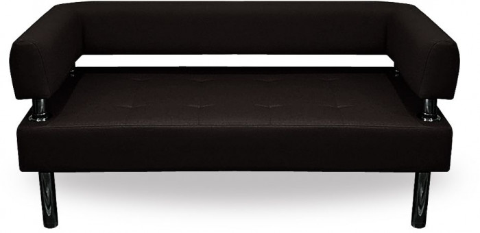 Диван Бизнес 160, экокожа, черный