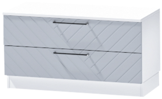 Тумба-5 прикроватная напольная "Иннэс-7", Белый/Монблан Р-856