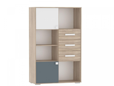 НМ 041.73 Стеллаж Элиот Белый/Маренго/Баунти Песочный