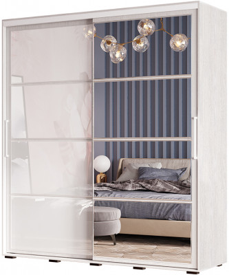 Шкаф-купе &quot;Крафт-6&quot; (1962х2176х591) ясень белый