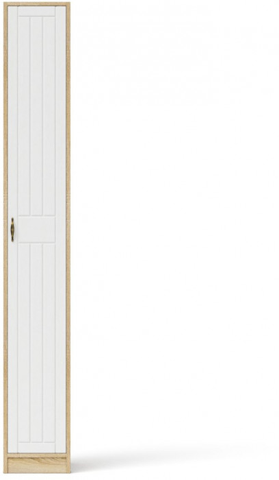 Прихожая П-6-500 Пенал, дуб сонома/фасады МДФ белое дерево фрезеровка прованс