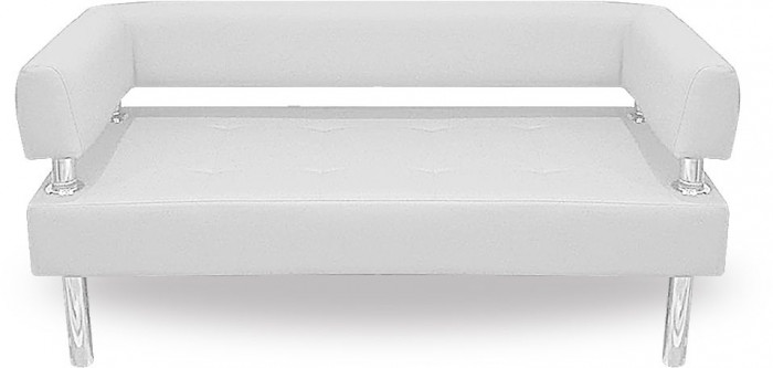 Диван Бизнес 140, экокожа, белый