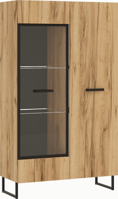 Нэнси LOFT Шкаф-стекло (ЛДСП) (Дуб Крафт)