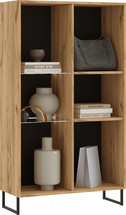 Нэнси LOFT Шкаф-стекло (ЛДСП) (Дуб Крафт)