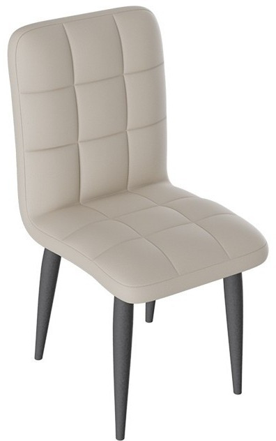 Франк ДП 2-17 Стул (конус) (Черный матовый/Микровелюр Бежевый)