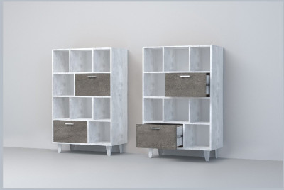 Эго Комод К-1 НГ (Камень Темный/Бетон Светлый)