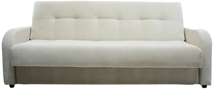Раскладной диван-кровать, прямой, книжка, цвет бежевый, велюр, Лондон Люкс 120