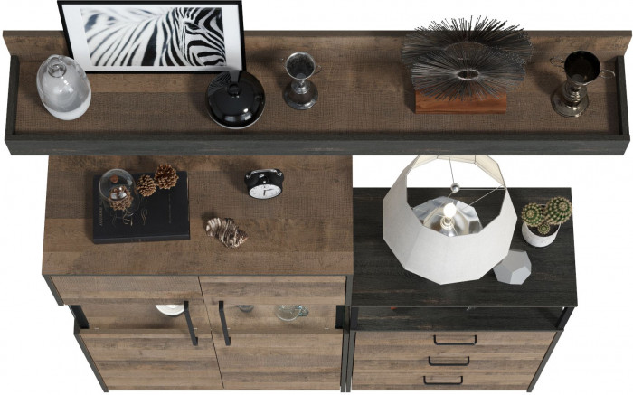 Трувор Гостиная 007, дуб гранж песочный/интра