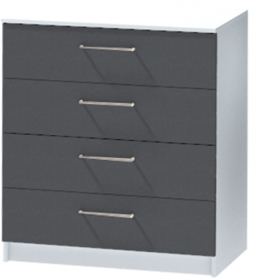 Комод №1 "Иннэс-7", Белый/Графит