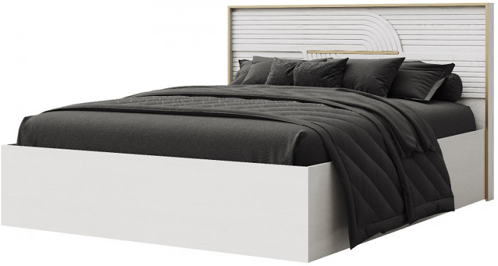 Кровать 180х200 "Монтиз" с подъемным основанием - Белый текстурный/Корунд джелато