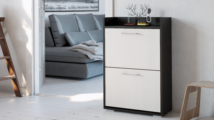 Обувница СВК, венге/дуб лоредо