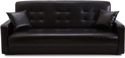 Диван Аккорд 140 черный, пружинный блок Боннель