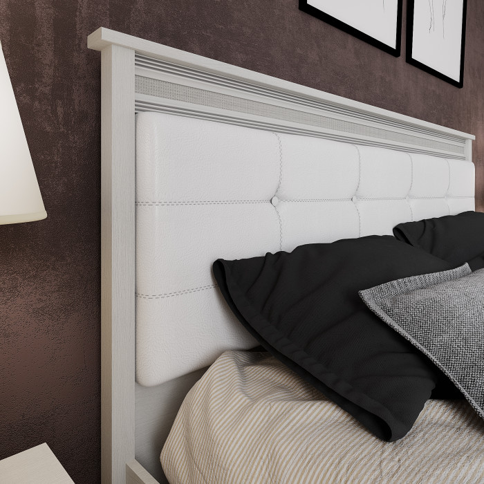 Ливорно Кровать ЛКР-1 (1,4) с настилом ДСП 2С, Ясень анкор светлый