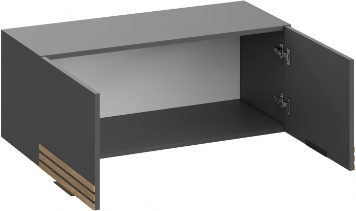 Антресоль Нао АН-4013, Графит/Графит, Дуб Вотан