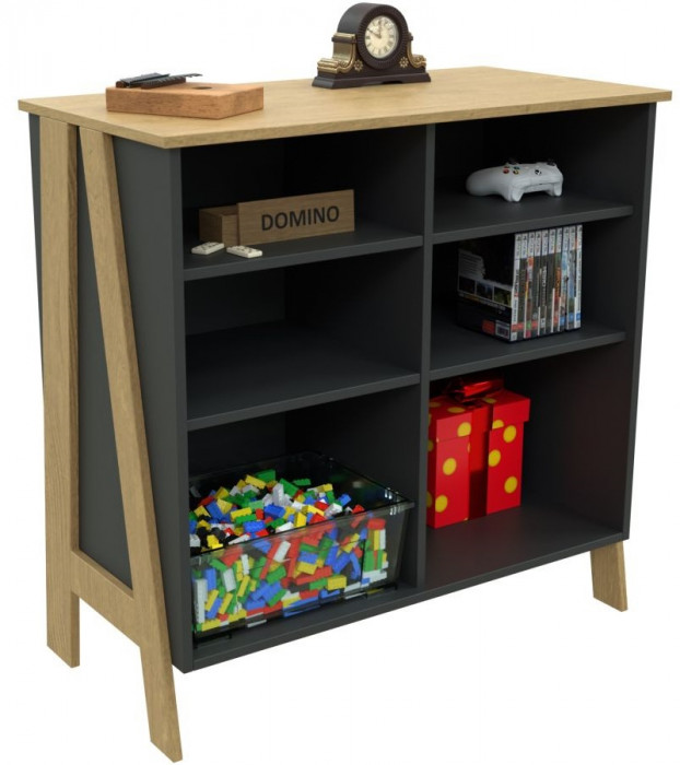 Модульная гостиная "Скандинавия", набор 2 - Антрацит/Дуб наварра