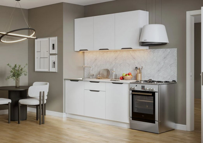 кухня Кайли 1,8м белый/белый