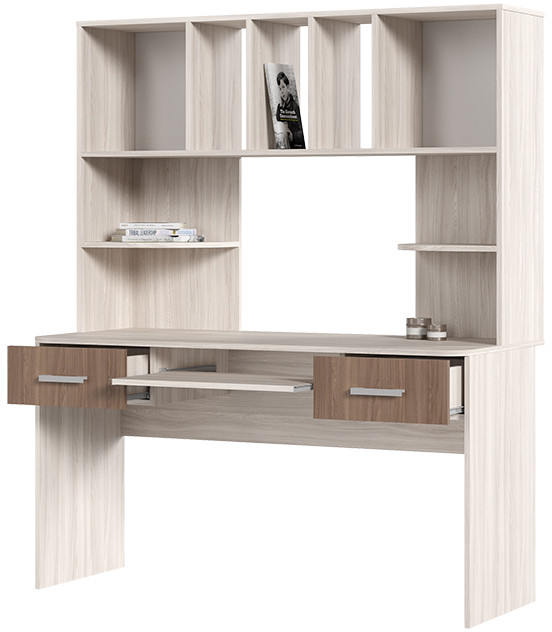 СТОЛ КОМПЬЮТЕРНЫЙ №8 (1,4х1,7х0,6) шимо темный/шимо светлый