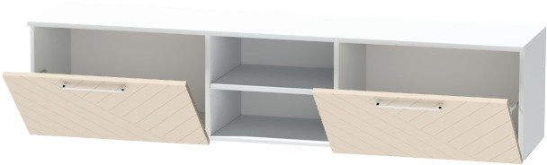 Тумба для ТВ-техники подвесная "Иннэс-7", Белый/Тирамису матовый