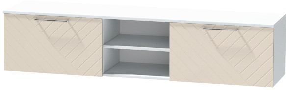 Тумба для ТВ-техники подвесная "Иннэс-7", Белый/Тирамису матовый