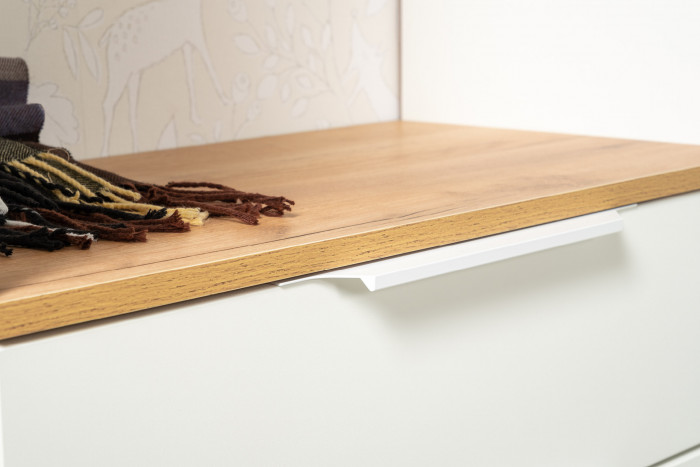 Октава Прихожая 52, белый шагрень/серый графит/дуб крафт золотой/фасады МДФ белый шагрень/серый графит