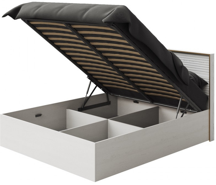 Кровать 180х200 "Монтиз" с подъемным основанием - Дуб мадура/Эвкалипт