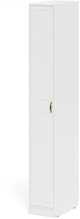 Прихожая П-6-500 Пенал, цвет белая шагрень/фасады МДФ белое дерево фрезеровка прованс, ШхГхВ 30х50х210 см., универсальная сборка