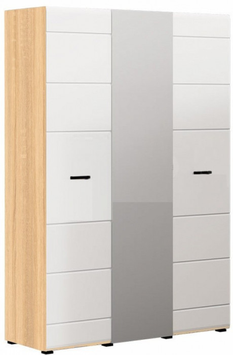 Нэнси New МДФ Шкаф 3-дверный (Белый, Белый глянец)