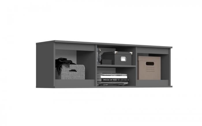 Челси Полка открытая (Антресоль) (Белый глянец, Белый)