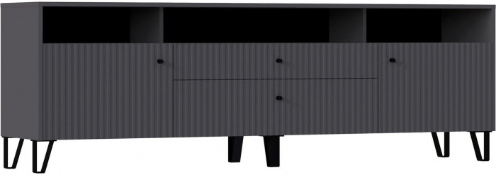 Модульная гостиная Оливия, композиция 1 (Графит, Графит глянец)